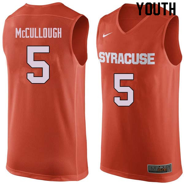Youth #5 Chris McCullough Syracuse Orange College Basketball Jerseys Sale-Orange